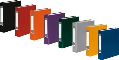 Produktbild von 8x Ringbuch mit Rückenschild / DIN A5 / 2-Ring / 8 Farben