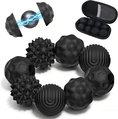 Productafbeelding van Magnetische fidget-speelgoed - Set van 8 - Siliconen sensorisch speelgoed - Zwart