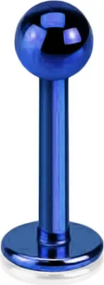 Produktbild von viva-adorno 1,2 x 8 x 3mm Lippen Piercing Stecker Edelstahl in verschiedenen Farben Tragus Labretstecker Z308,Blau 1,2 x 8 x 3mm