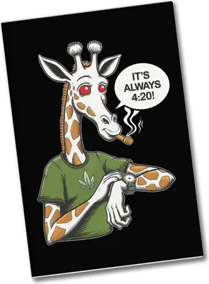 Produktbild von Bekiffte Giraffe Souvenir Souvenir Magnet It's always 4:20