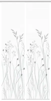 Produktbild von Schiebegardinen GRASIL, halbtransparent, Höhe 260 cm, grau Bambusoptik
