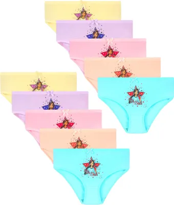 Produktbild von 10er Set Mädchen Slips - Sterne - Bunt