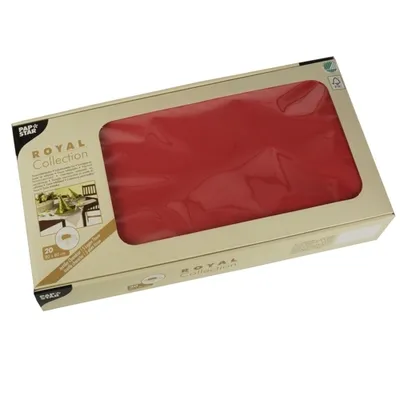 Produktbild von Papstar Mitteldecken, Tissue "ROYAL Collection" 80 cm x 80 cm rot, 5 x 20 Stück