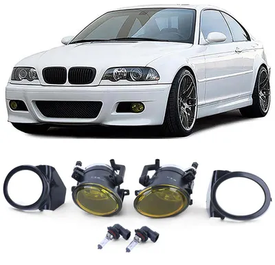Für BMW E39 E46 mit M-Paket oder M Stoßstange Klarglas Nebelscheinwerfer Gelb in der Farbe von Carparts-Online GmbH