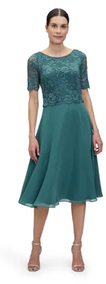 Produktbild von Vera Mont Damen Cocktailkleid mit Spitze Dark Emerald,38