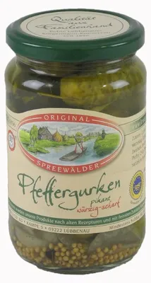 Produktbild von Krügermanns Original Spreewälder Pfeffergurken (370 ml Glas)