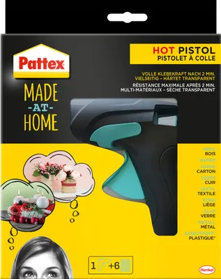 Zdjęcie produktu dla Pistolet do klejenia na gorąco Pattex, w tym 6 sztyftów ß 20g