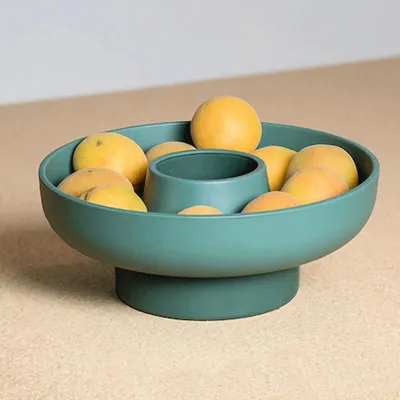 Produktbild von Hoop - 3-teilige Servierschale von Ommo / Farbe: Olive
