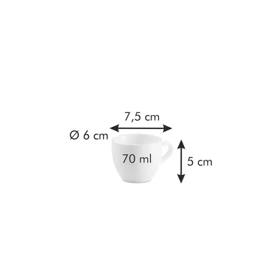 Zdjęcie produktu dla Šálek porcelánový All Fit One Belly, espresso, 70 ml