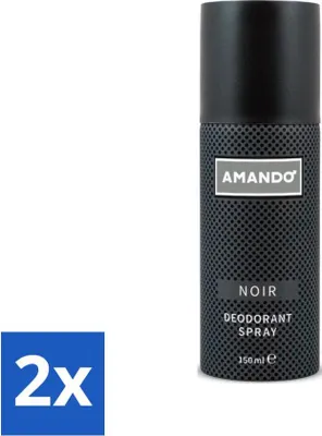 Image de Amando - Noir - déodorant - spray - 150 ml - economy pack - 2 pièces