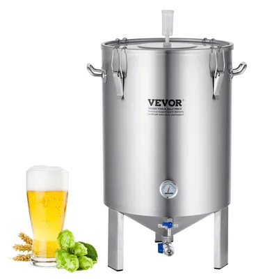 Obrázek produktu pro VEVOR systém vaření piva Přístroj na vaření piva Nerezová konvice 60 litrů pivní fermentor, pivovarský kbelík fermentor pro vaření piva, domácí příslušenství pro vaření piva se základnou, konvice na polévku včetně víka, rukojeti, ventilu, kohoutku