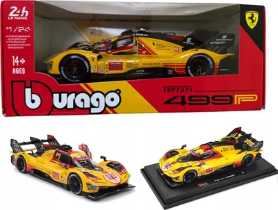 Zdjęcie produktu dla Ferrari 499P #83 KUBICA LMH FIA 24h Le Mans 2024 1:24 Bburago 18-26313