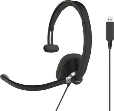 Zdjęcie produktu dla Zestaw słuchawkowy KOSS CS295 Mono z mikrofonem nausznym USB, czarny