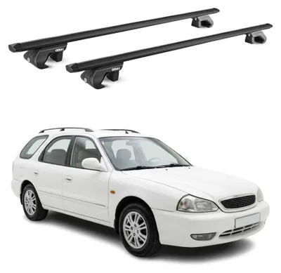 Image de Barres de toit transversales ABE pour Kia Clarus Break 1996-2001 Alu Noir 2x, productTiles.product.images.aiGenerated