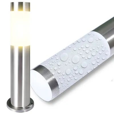 Image de Luminaire Extérieur LED Lumière Solaire Poteau de Jardin Lanterne Lampadaire LED E27 IP44 45cm Retoo
