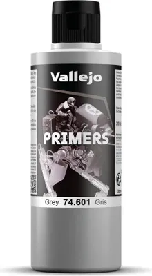 Immagine prodotto di Vallejo Surface Primer Color Primer acrilico grigio 200 ml. Primer opaco per aerografo ad asciugatura rapida e grande adesione per figurine e modellini.