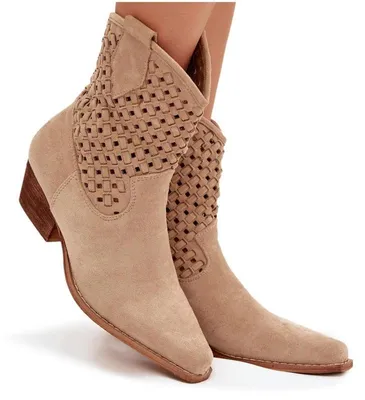 Produktbild von Ażurowe Damenschuhe mit Absatz Beige Ferissa 39