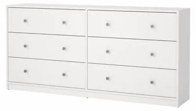 Obrázek produktu pro Široká komoda Maria se 6 zásuvkami, bílá.