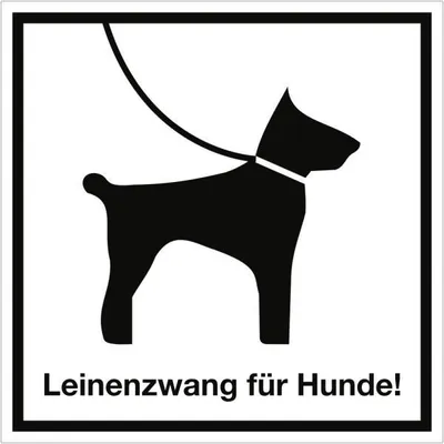 Produktbild von Dreifke® Schild Leinenzwang für Hunde!, Alu, 300x300 mm