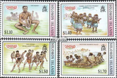 Produktbild von Briefmarken Salomoninseln 1997 Mi 952-955 (kompl.Ausg.) postfrisch Weihnachten