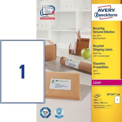 Immagine prodotto di Avery QuickPEEL etichetta autoadesiva Bianco 100 pz