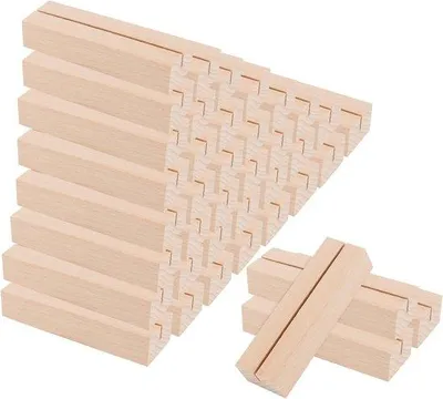 Produktbild von Holz-Tischkartenhalter Set aus 40 Stücken, Natürliche Tischnummern für Hochzeiten, Feiern und Restaurants, ideal für Menüdisplays und Tischarrangements