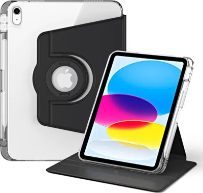 Produktbild von iPad (2025) / iPad 10.9 (2022) Hülle - Dux Ducis Toby Tri-Fold Ständer Klapphülle mit Schlaf/Wach-Funktion - Schwarz