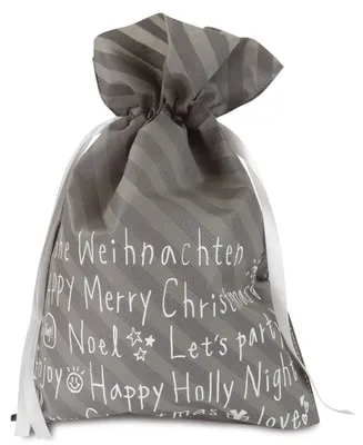 Produktbild von Riffelmacher 19635 Riffelmacher Weihnachtssack mit Text - 30 x 45 cm, grau