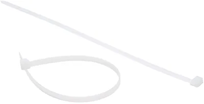 Kabelbinder 7,6 x 450 mm, Nylon, weiß, 50 Stück, UV-beständig