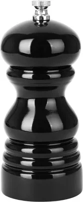 Zdjęcie produktu dla Młynek do soli lub pieprzu Olympia, drewno hevea, czarny, 125 mm