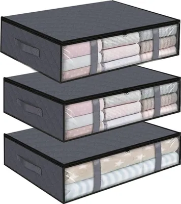 Produktbild von Unterbett-Box 40L, Faltable, Verstärkte Griffe, für Bettwäsche