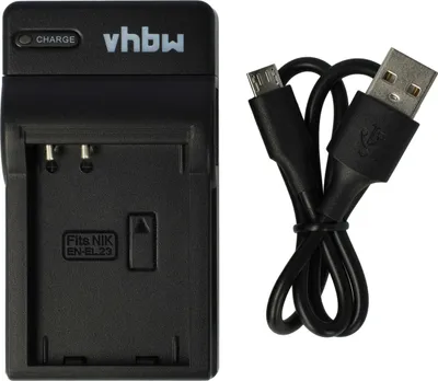Produktbild von vhbw USB-C Ladegerät kompatibel mit Nikon Coolpix P600, P610, B700, S810c, P900, S810 Kamera - Ladeschale + USB-C Kabel Ladeanzeige