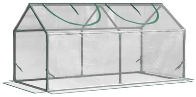 Obrázek produktu pro Skleník, ocelový rám, 120 x 60 x 60 cm, 2 okna, vstup na zip, tunelový design