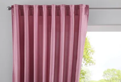 Produktbild von Vorhang Verdeckte Schlaufen Cationic »JENA« HxB 145x140 cm Altrosa Blickdicht Leinen Optik Gardine Meliert Gardinenband mit Raffhalter , 2019037