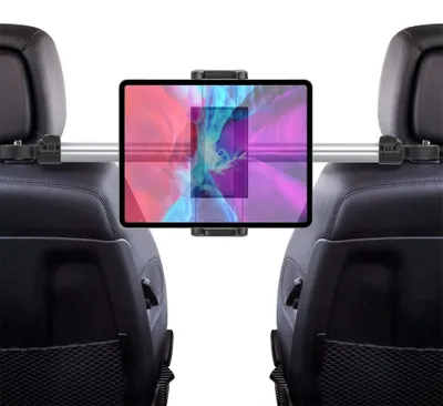 Immagine prodotto di Supporto universale per tablet da fissare sui poggiatesta dell'auto, compatibile con tablet e smartphone da 4 a 13 pollici