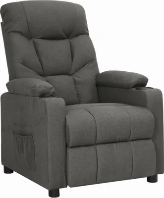 Image de Fauteuil inclinable Gris foncé Tissu