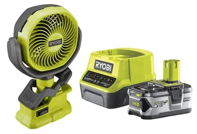 Produktbild von Ryobi RCF18-0 Lüfterklemmenbatterie 18V ONE+ 300m3/h Kit 4,0 Ah