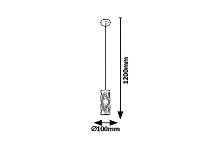 Image de E14 1x40W lampe suspendue Brown 5338 Oberon Rabalux