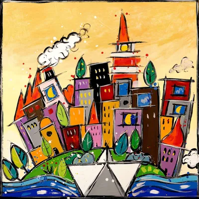 Obrázek produktu pro Moderní barevný obraz na plátně - Wallas, Nový den - 40x40 cm