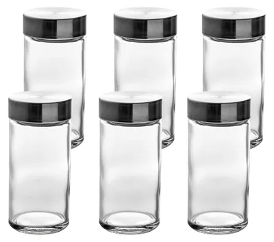 Produktbild von Set mit 6 Gewürzgläsern mit Streuer 80 ml