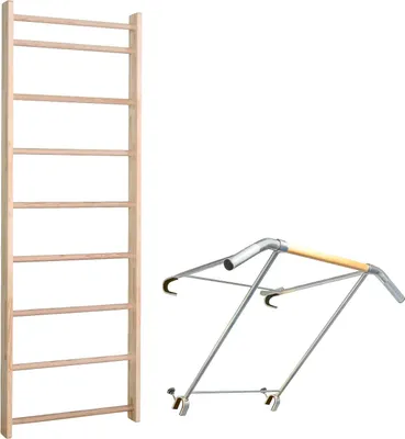 Produktbild von Sport-Thieme Sprossenwand mit Klimmzugbügel "Profi", Sprossenwand 230x80 cm