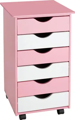 Produktbild von tectake® Rollcontainer aus Holz einfache Montage, 36 x 40 x 65 cm