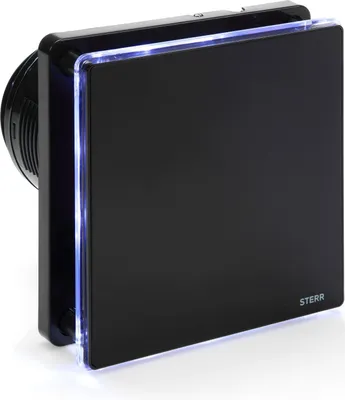 Obrázek produktu pro BFS100LT-B - Černý koupelnový ventilátor (LED + časovač)