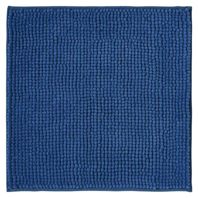Productafbeelding van Badmat van zacht chenille met een antislip onderkant, zeer absorberend en machinewasbaar, 45 x 45 cm, blauw