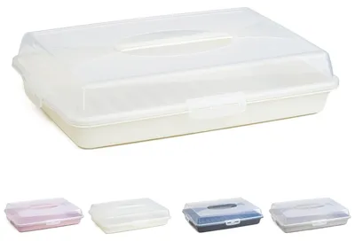 Immagine prodotto di Contenitore rettangolare per il trasporto di torte, con coperchio trasparente