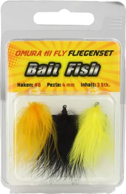 Produktbild von FTM Omura Hi-Fly Fliegenset Bait Fish #8 - 3 Fliegen im Set