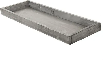 Produktbild von Holztablett - 42x14x4cm - grau - 6 Stück