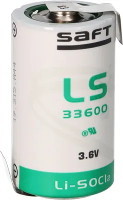 Image de Saft LS33600 ER-D Mono chlorure de thionyle au lithium 3,6V, 17.000 mAh Z patte à souder