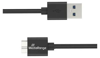 Obrázek produktu pro MediaRange MRCS240, 1,8 m, USB A, Micro-USB B, USB 3.2 Gen 1 (3.1 Gen 1), Černá