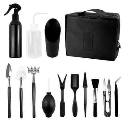 Produktbild von Bonsai Werkzeug, Bonsai Starter Kit, Bonsai Set Starter Kit Werkzeug, Garden Tool, Mini Garden Tools Set, Bonsai Werkzeug for Indoor Plants and Professional Bonsai Breeding